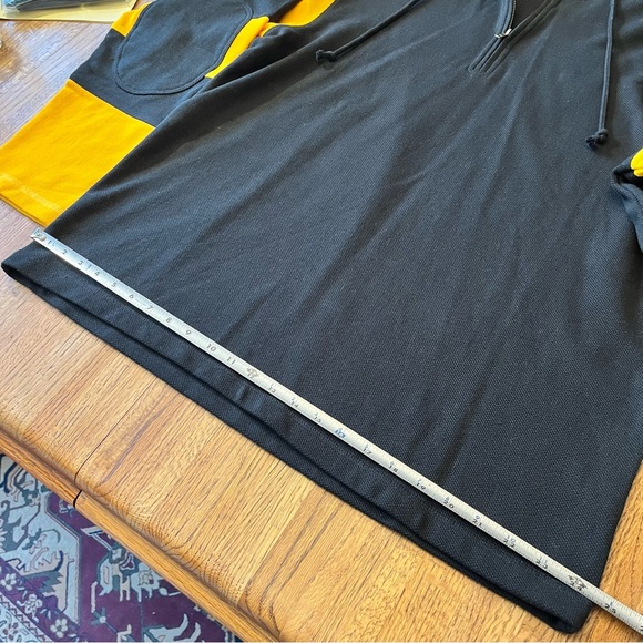 J. Peterman Men’s Elbow Patch Rugby Gray Yellow Shirt Large 100% Cotton - Picture 9 of 11